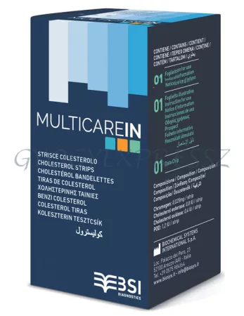 MULTICARE IN Koleszterin tesztcsík 5 db 