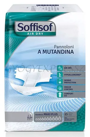 SOFFISOF AIR DRY MAXI PLUS S Felnőtt nadrágpelenka 150 - 80 cm csípőméretre 15 db