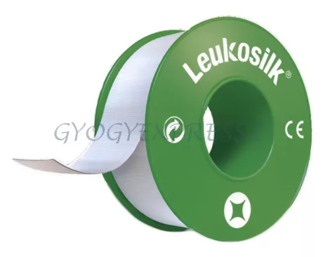 LEUKOSILK 5 cm x 4,6 méter Kötésrögzítő selyem ragtapasz 