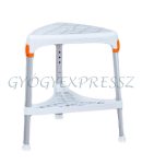   KING Három lábú zuhanyszék fürdetőszék 150 kg-ig FEHÉR