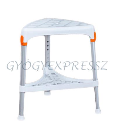 KING Három lábú zuhanyszék fürdetőszék 150 kg-ig FEHÉR