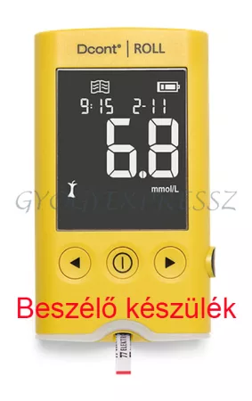 DCONT ROLL BESZÉLŐ Vércukorszintmérő készülék