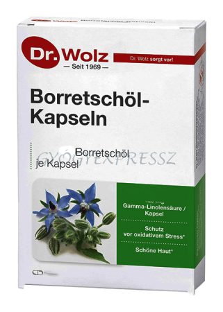 Dr. WOLZ BORRETSCHÖL Borágóolaj étrend-kiegészítő kapszula 60 db