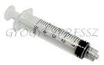 LUER LOCK Injekciós fecskendő 5 ml műanyag 3 részes