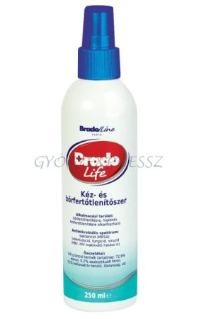 BRADOLIFE Kéz és bőrfertőtlenítő spray pumpás 250 ml (MG 20799)