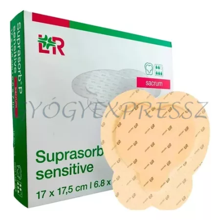 SUPRASORB P SENSITIVE SACRUM 17 x ,17,5 cm Szilikon habkötszer ragasztószegéllyel 1db