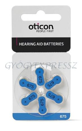 OTICON 675 Elem Hallókészülékhez 6 db