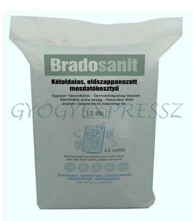 BRADOSANIT Szappanos mosdatókesztyű 12 db