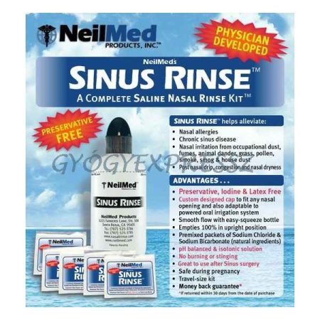 SINUS RINSE NEILMED Felnőtt Orr, homlok- és arcüreg irrigátor, Orrmosó készlet