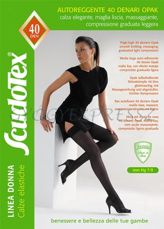 SCUDOTEX 463 FEKETE Combharisnya csipkével 40 den SCUDOTEX 463 FEKETE Combharisnya csipkével 40 den