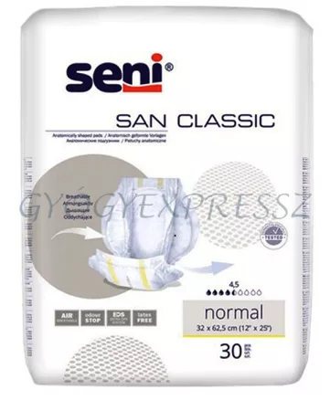 SENI SAN CLASSIC NORMÁL 30 db Inkontinenciabetét 1200 ml