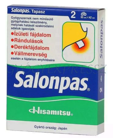 SALONPAS Fájdalomcsillapító tapasz 2 db SALONPAS Fájdalomcsillapító tapasz 2 db