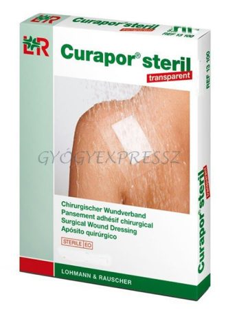 CURAPOR TRANSPARENT 10 x 25 cm Vízálló steril sebtapasz 1db ÁTLÁTSZÓ
