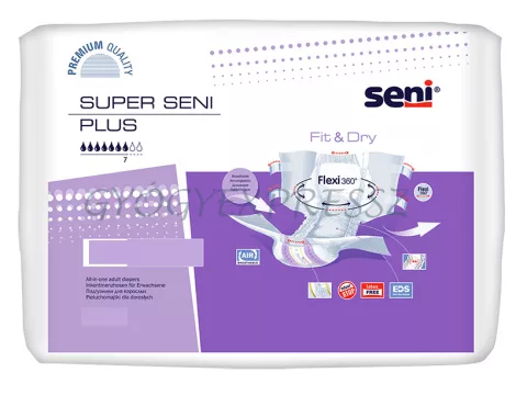 SENI SUPER PLUS XXL Felnőtt nadrágpelenka 160 - 210 cm derékbőségre 10 db
