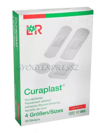 CURAPLAST SENSITIVE Sebtapasz különböző méretben 20 db testszínű CURAPLAST SENSITIVE Sebtapasz különböző méretben 20 db testszínű