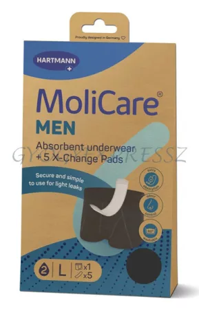 MOLICARE MEN L 1 db Mosható férfi alsónemű 5 db cserélhető betéttel