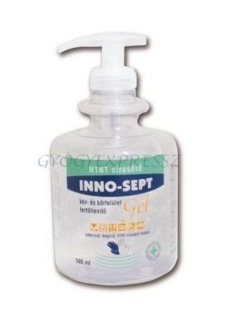 INNO-SEPT Kézfertőtlenítő GÉL extra pumpás 500 ml (MG 5714)