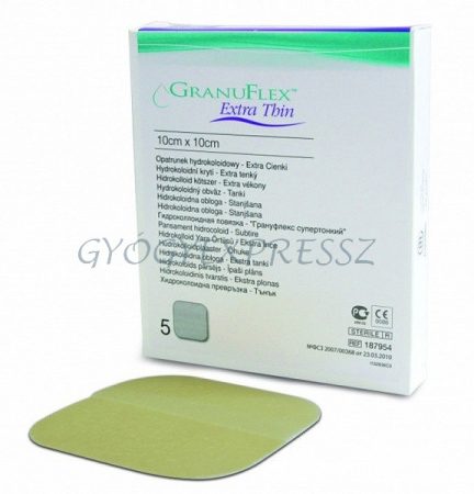 GRANUFLEX EXTRA THIN 10 x 10 cm hidrokolloid extra vékony kötszer (MG 410054437)