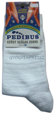 PEDIBUS 5007 Ezüstszálas zokni vékony világos színű 