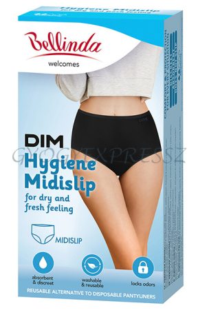 BELLINDA HYGIENE MIDISLIP Higiénés mosható női alsó fekete 1 db