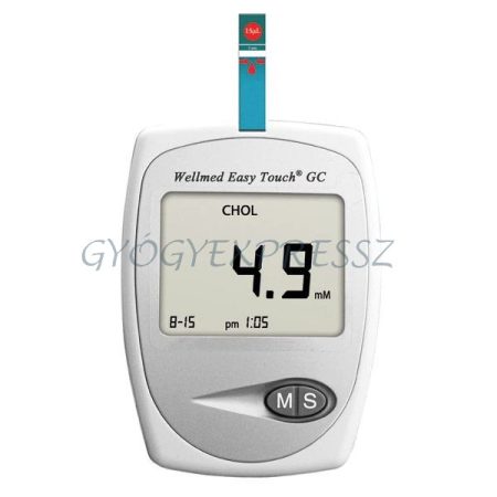 WELLMED Easy Touch GC vércukorszint- és koleszterinszintmérő készülék