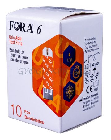 FORA 6 Húgysav tesztcsík 10 db (MG 33021)