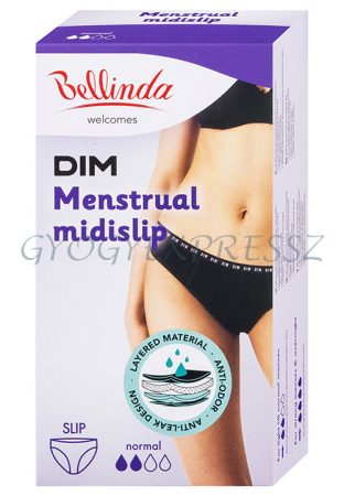 BELLINDA MENSTRUAL MIDISLIP NORMAL Menstruációs mosható női alsó fekete 1 db