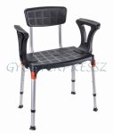 KING Zuhanyszék fürdetőszék 150 kg-ig fekete