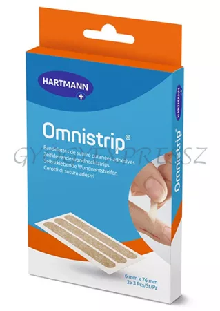 OMNISTRIP 6 x 76 mm Sebzáró sebösszehúzó tapasz 2 x 3 db OMNISTRIP 6 x 76 mm Sebzáró sebösszehúzó tapasz 2 x 3 db