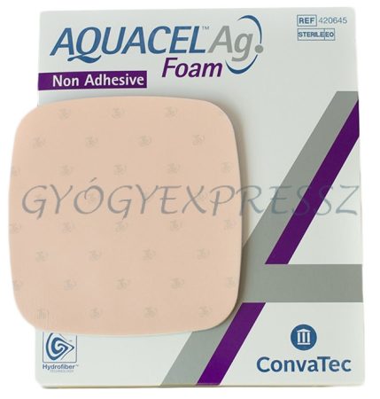 AQUACEL AG FOAM Nem öntapadó ezüstionos steril habkötszer 10 x 10 cm AQUACEL AG FOAM Nem öntapadó ezüstionos steril habkötszer 10 x 10 cm