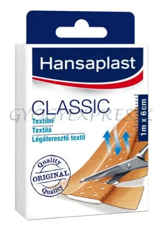 HANSAPLAST CLASSIC 6 cm x 1 méter Méretre vágható textil ragtapasz sebtapasz