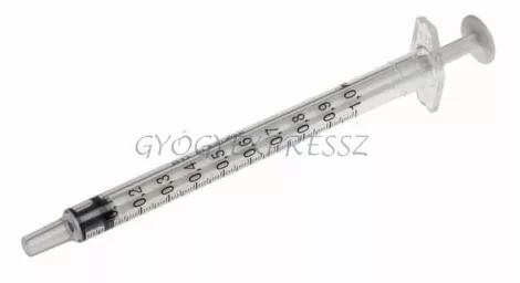 Inzulinos fecskendő 1 ml tű nélkül 100 db