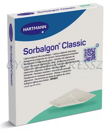 SORBALGON CLASSIC ALGINÁT 5 x 5 cm Tamponáló kötszer 1db 