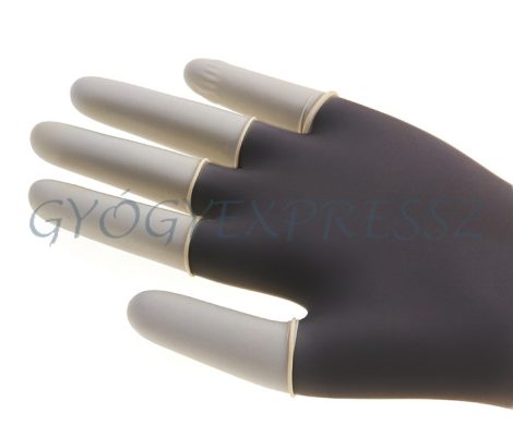 ROMED Gumiujj púderes latex ujjvédő M-es méret 100 db ROMED Gumiujj púderes latex ujjvédő M-es méret 100 db