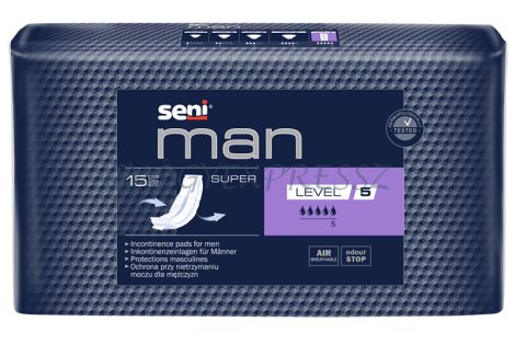 SENI MAN SUPER LEVEL 5 Inkontinencia betét férfiaknak 15 db
