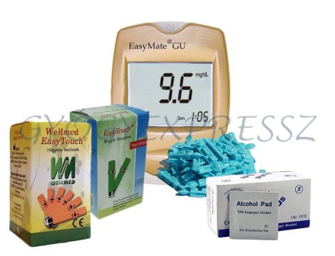 WELLMED EASY TOUCH GU Vércukorszint és húgysavszint-mérő CSOMAG