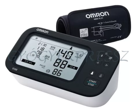 OMRON M7 INTELLI IT AFIB felkaros okos-vérnyomásmérő 22 - 42 cm mandzsettával