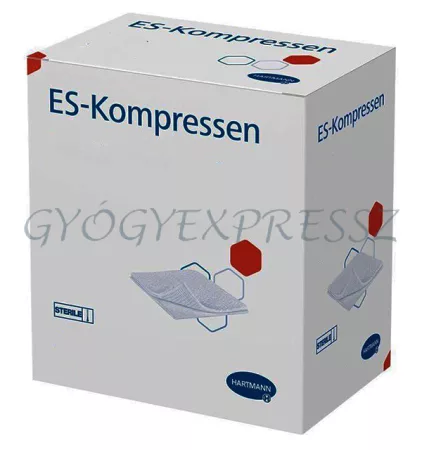 ES-KOMPRESSEN 7,5 x 7,5 cm STERIL 8 rétegű mullkötszer 