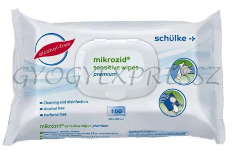 MIKROZID SENSITIVE PREMIUM WIPES Eszközfertőtlenítő kendő 50 db 