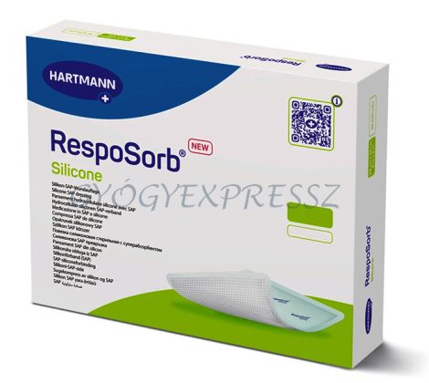 RESPOSORB SILICONE 10 x 20 cm szuperabszorbens hidrocelluláris kötszer szilikonréteggel 1 db (MG 410217433)