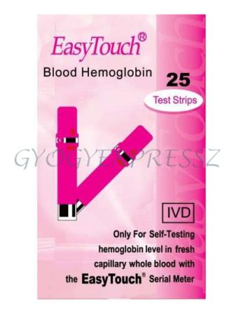 WELLMED EASY TOUCH Hemoglobin TESZTCSÍK 25 db 