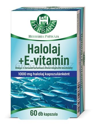 HERBÁRIA Halolaj + E-vitamin - Omega-3 zsírsavat tartalmazó étrend-kiegészítő kapszula 60 db