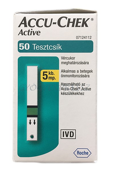 Accu-Chek Active vércukor TESZTCSÍK (50 db-os) Accu-Chek Active vércukor TESZTCSÍK (50 db-os)
